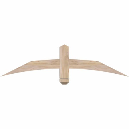 Ekena Millwork Bellingham Smooth Timber Gable Bracket, Douglas Fir, 48"W x 12"H x 3 1/2"D x 3 1/2"F, 6/12 Pitch GBW048X12X0404BEL00SDF